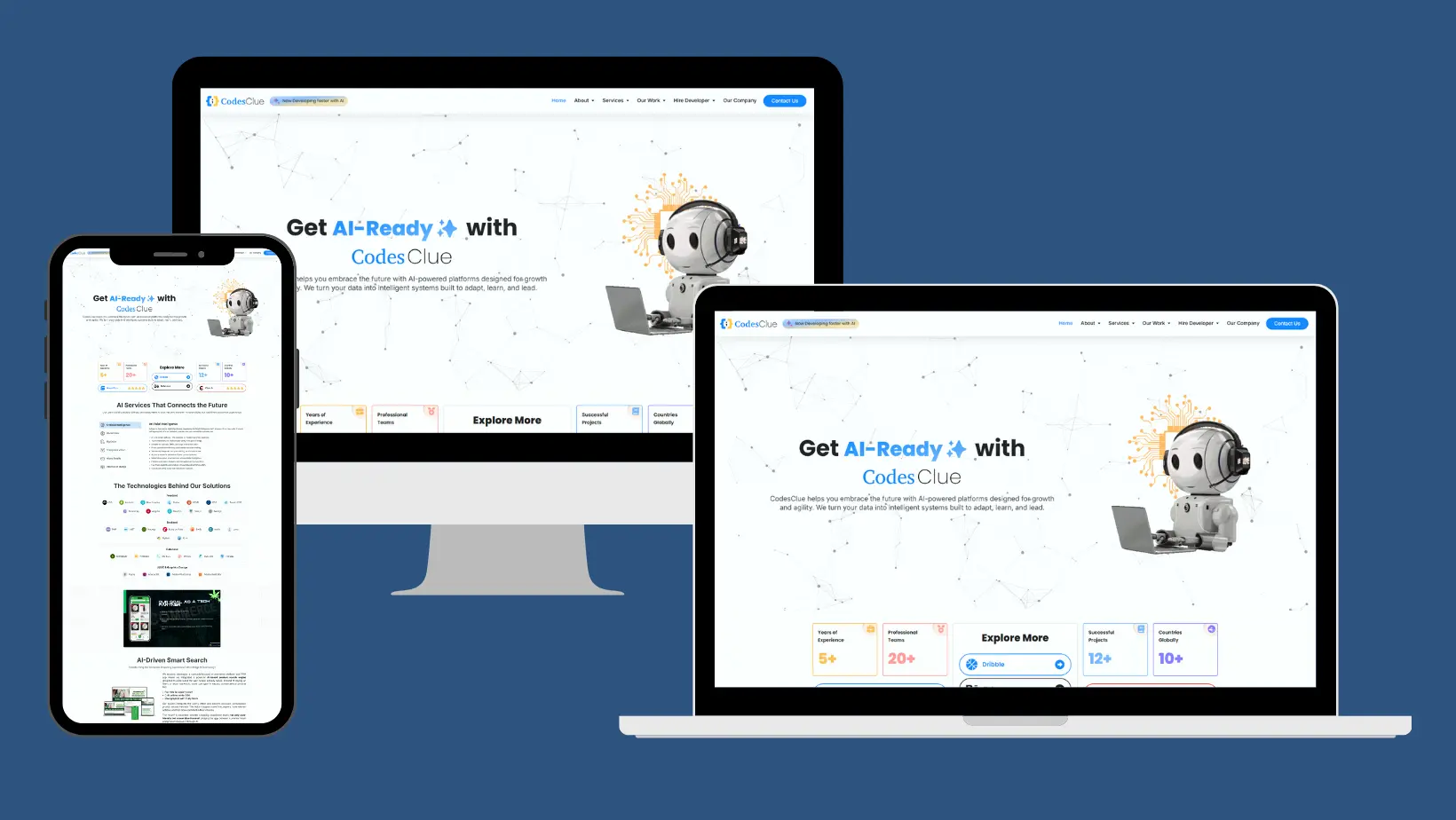 Portfolio item: CodesClue Website