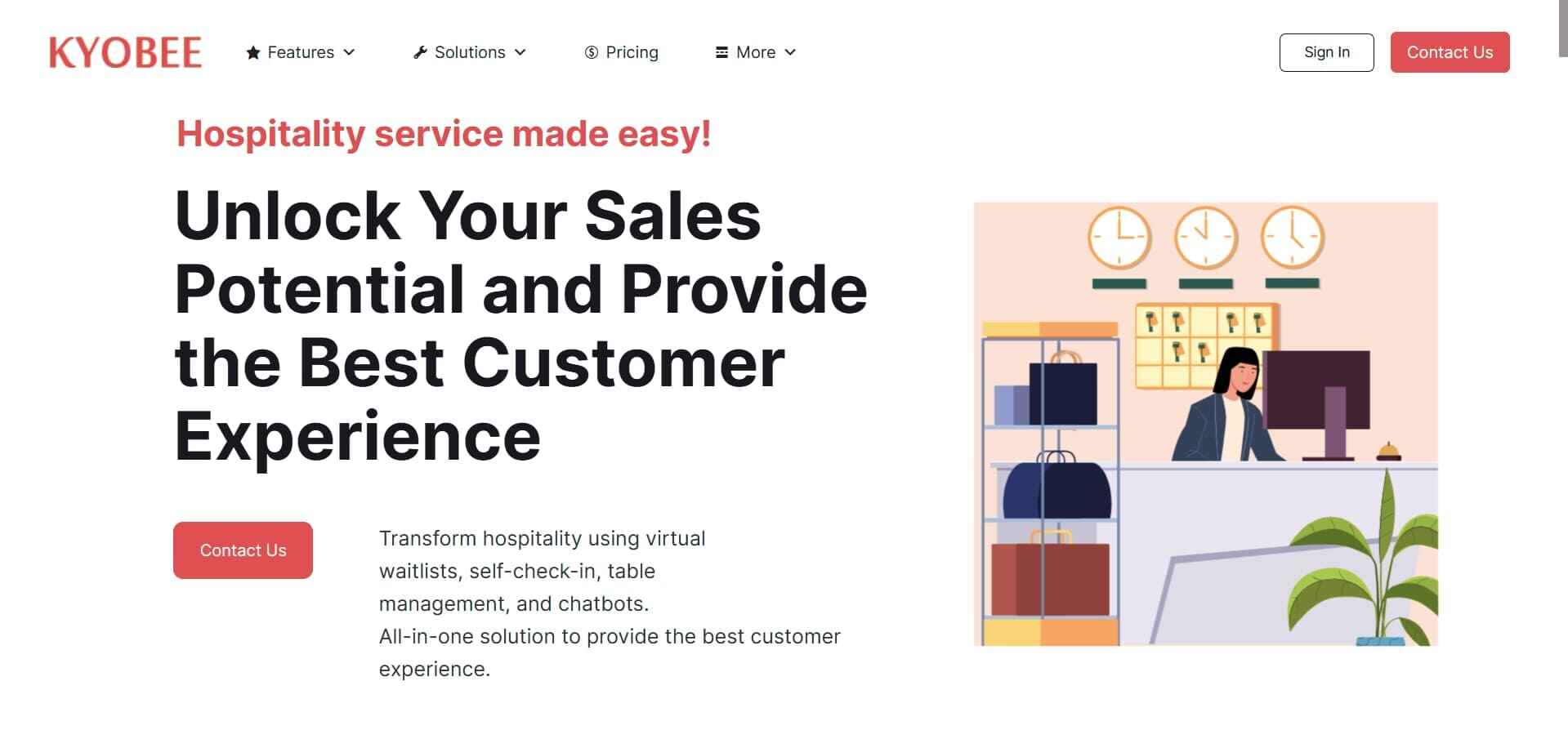 Portfolio item: Kyobee - Marketing site