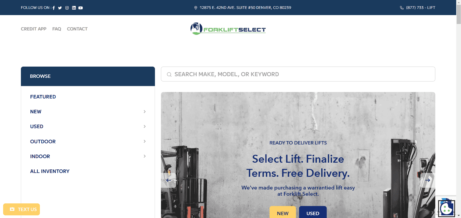 Portfolio item: Forklift Select